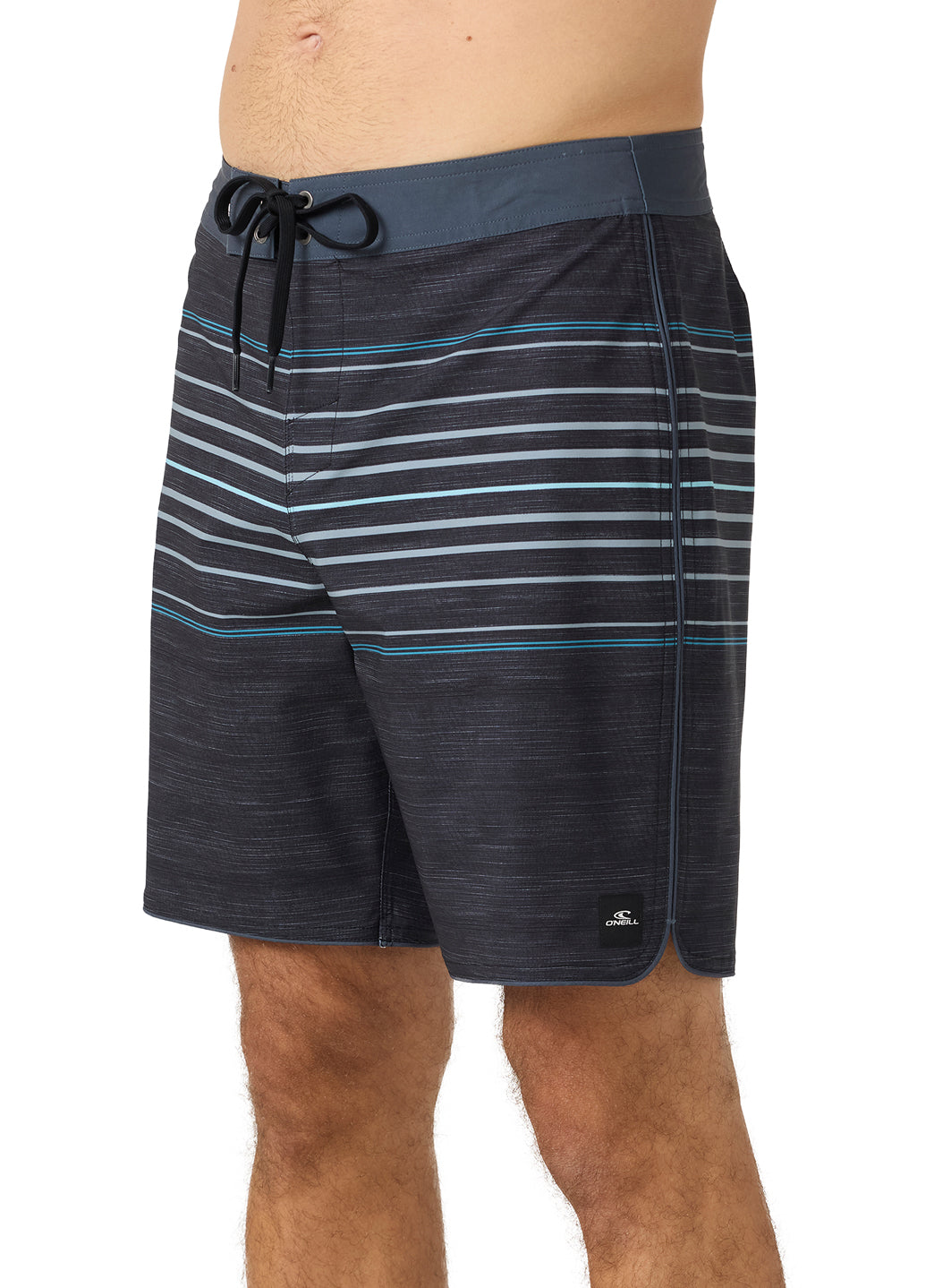 O'Neill Men's 18" Hyperfreak Heat Stripe Scallop Board Shorts