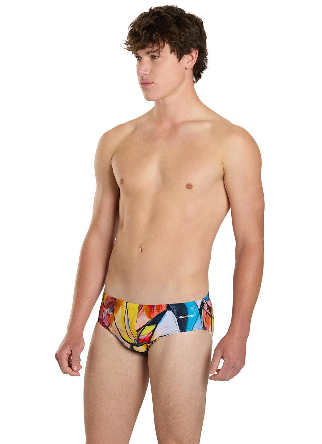 Sporti Abstract Composition Brief Swimsuit (26-40)
