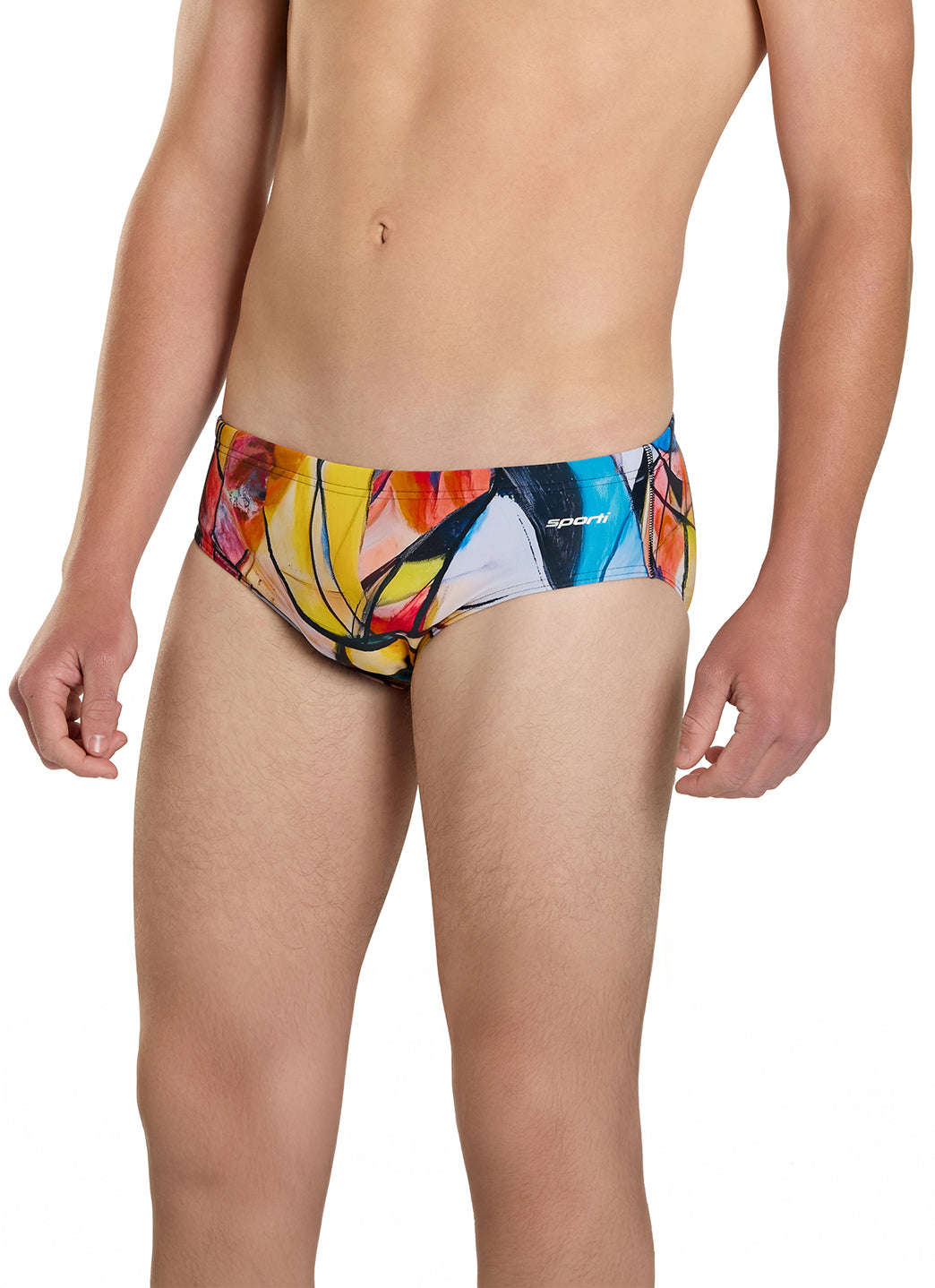Sporti Abstract Composition Brief Swimsuit (26-40)