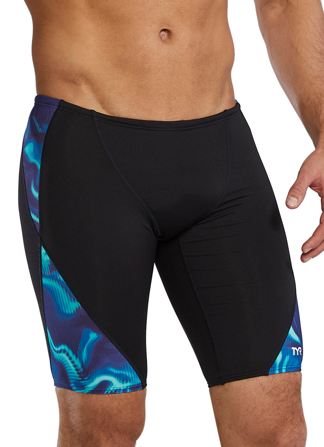 TYR Men's Waveform Durafast Elite Blade Splice Jammer Swimsuit