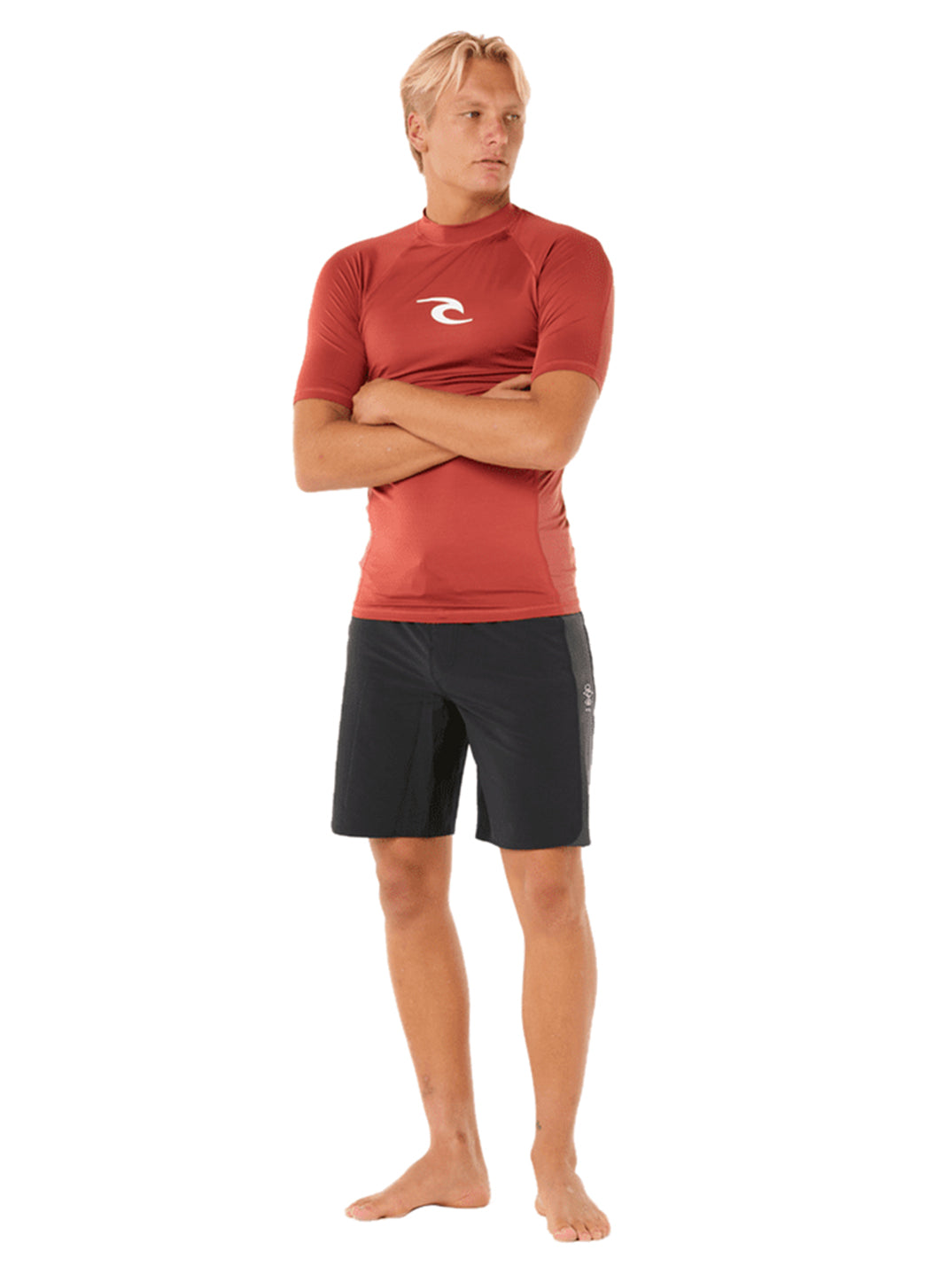 Rip Curl Men's Waves UPF Short Sleeve Rash Guard