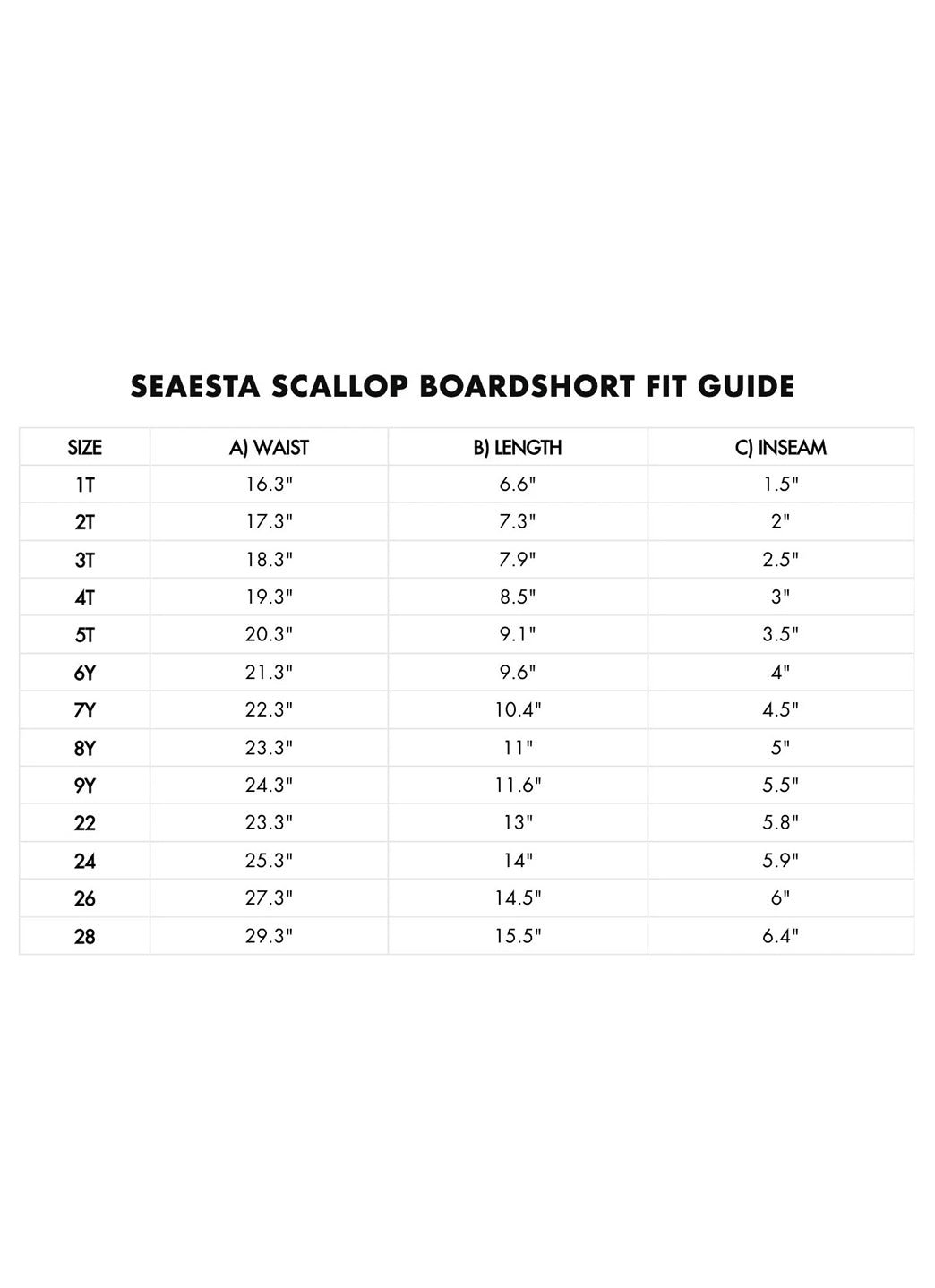 Seaesta Surf Boys' Print Scallop Retro Flare Board Shorts (Toddler, Little Kid, Big Kid)