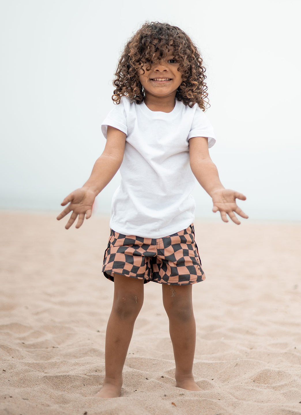 Seaesta Surf Boys' Print Scallop Retro Flare Board Short (Toddler, Little Kid, Big Kid)