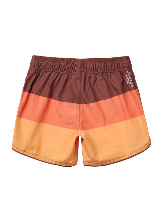 Seaesta Surf Boys' Print Scallop Retro Flare Board Short (Little Kid, Big Kid)