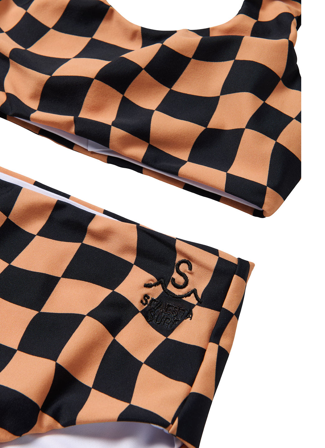 Seaesta Surf Girls' Print Wavy Check Two Piece Bikini Set (Toddler, Little Kid, Big Kid)