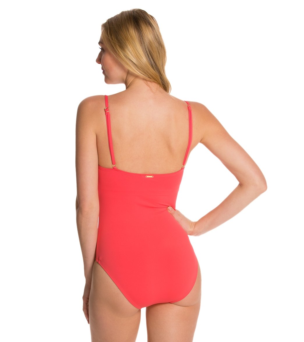 Anne Cole Swimwear Live in Color Classic Lingerie One Piece Swimsuit