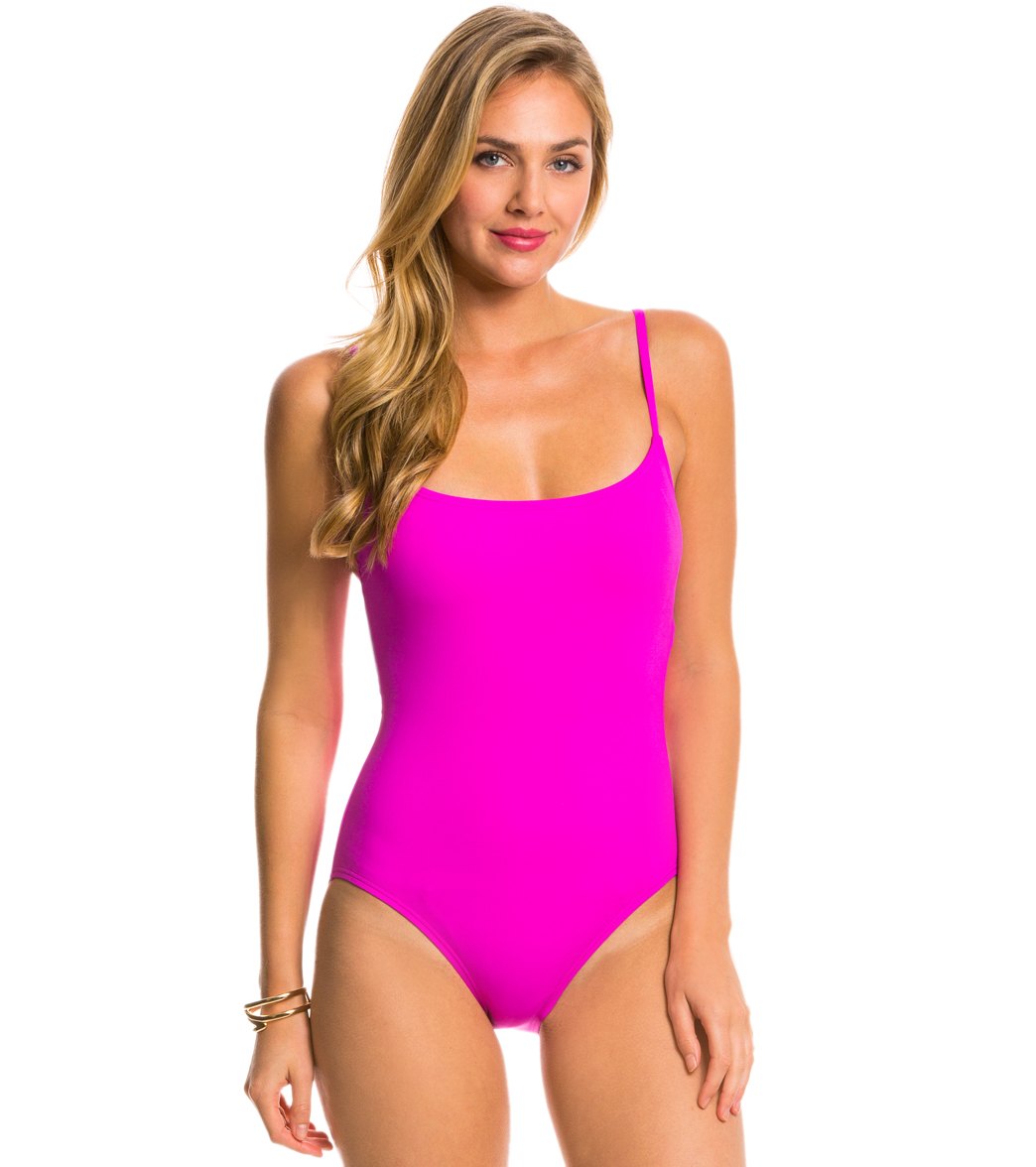 Anne Cole Swimwear Live in Color Classic Lingerie One Piece Swimsuit