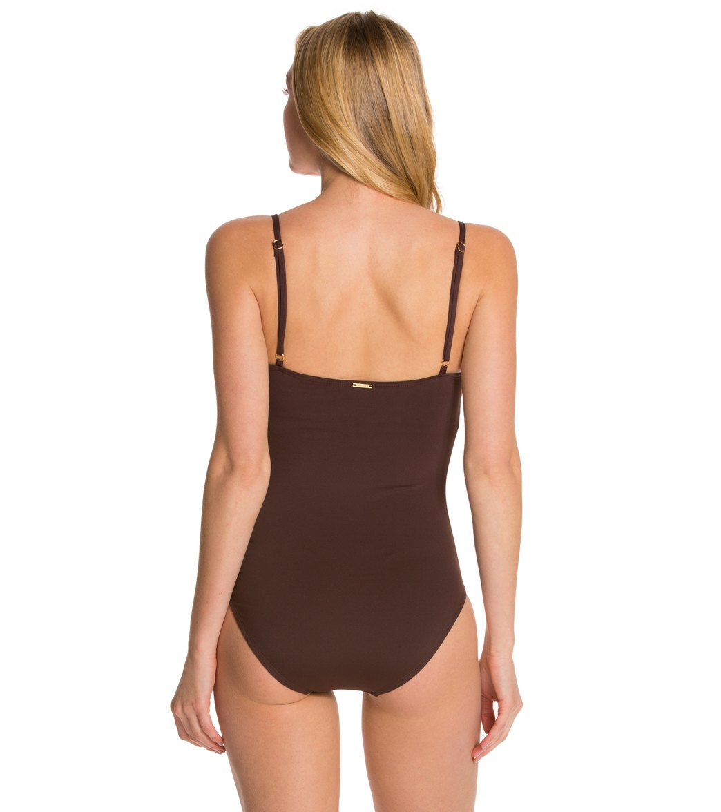 Anne Cole Swimwear Live in Color Classic Lingerie One Piece Swimsuit