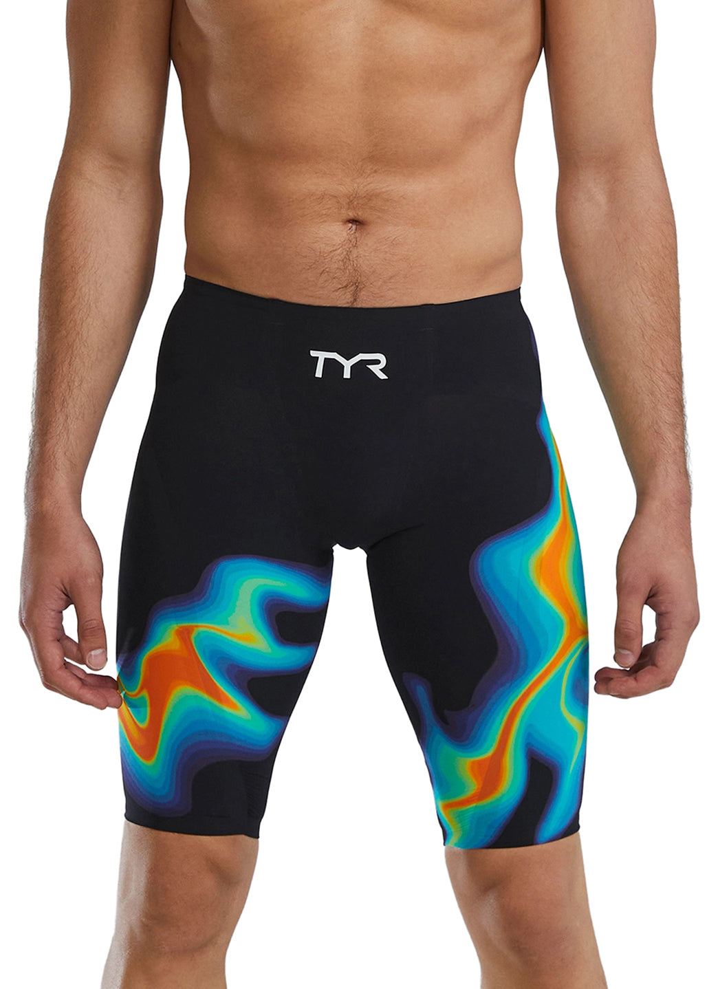 TYR Men's Venzo Infrared  High Waist Jammer Tech Suit Swimsuit