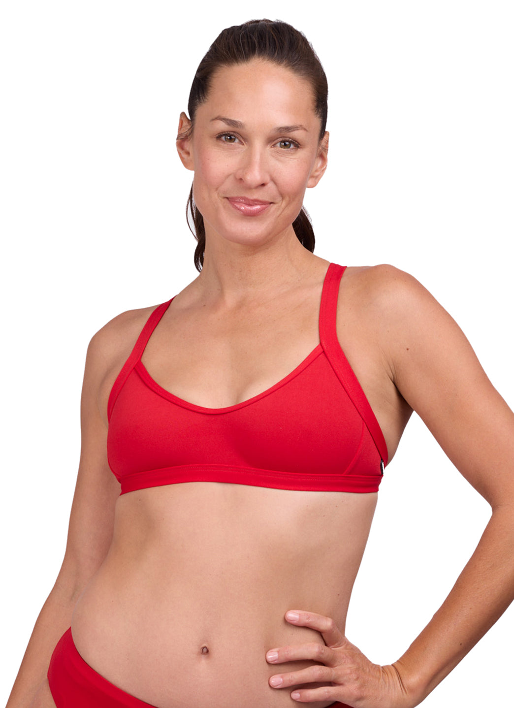 JOLYN Women's Kathleen Solid Bikini Top