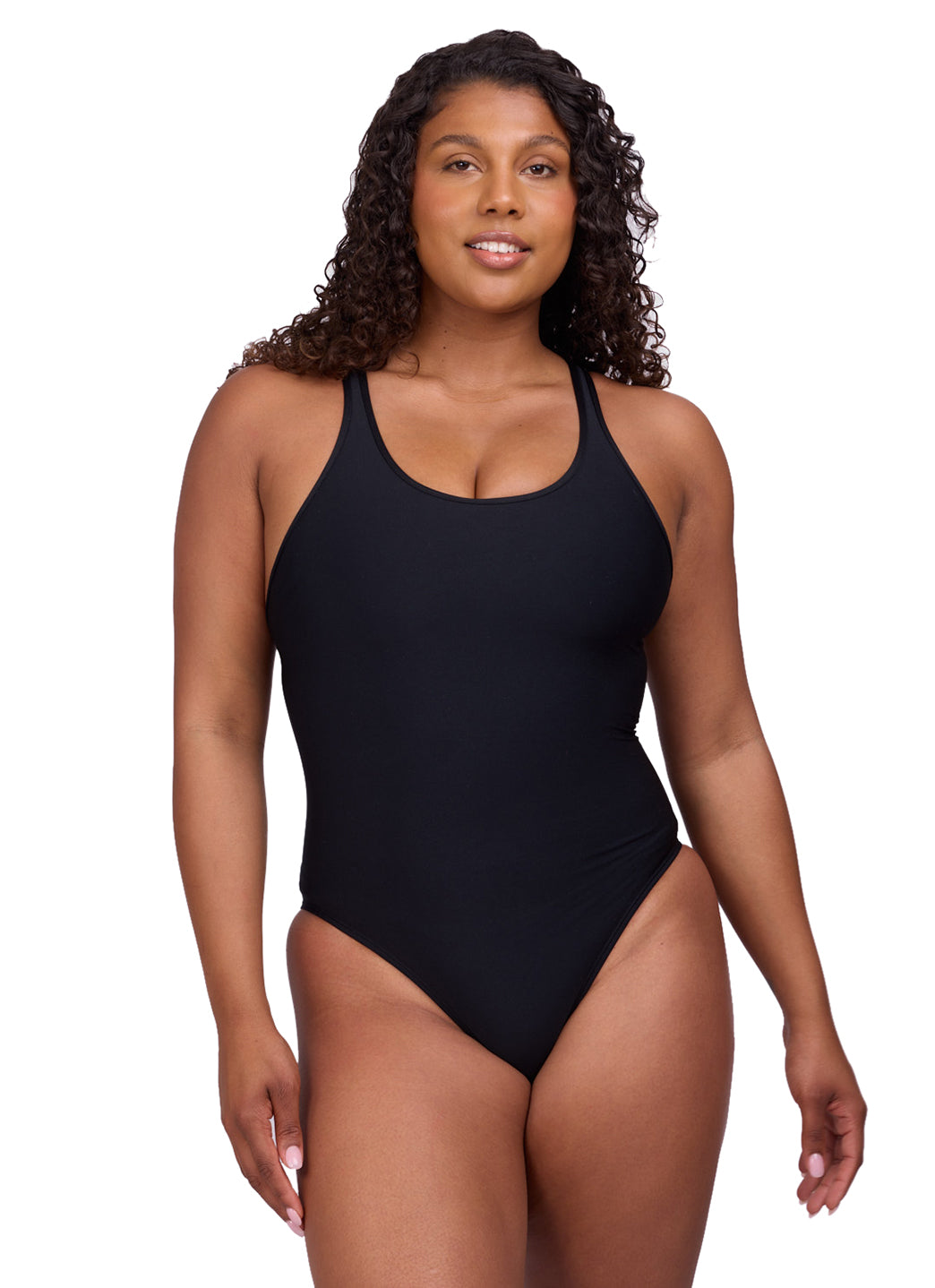 JOLYN Women's Betty Solid One Piece Swimsuit