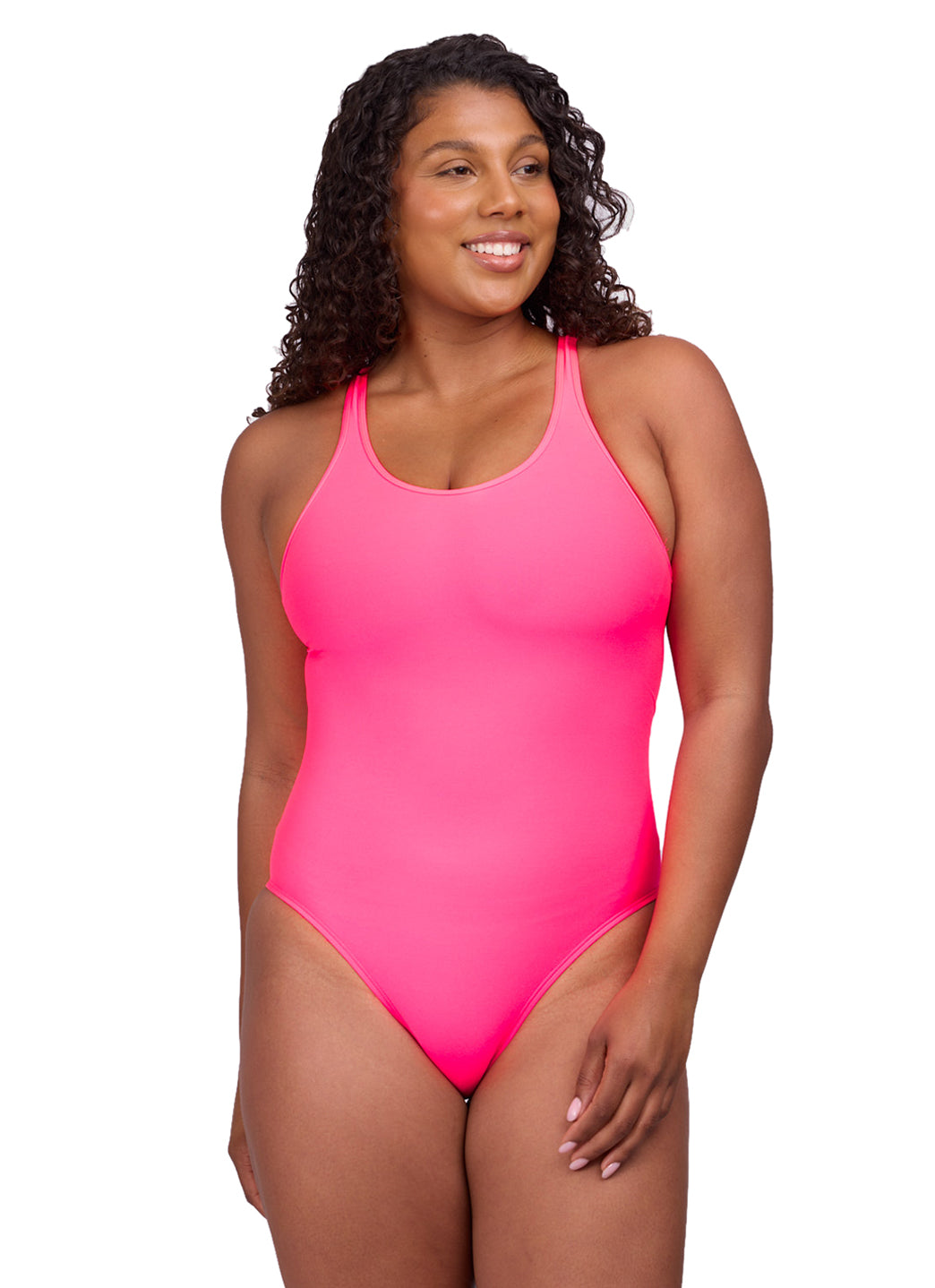 JOLYN Women's Betty Solid One Piece Swimsuit