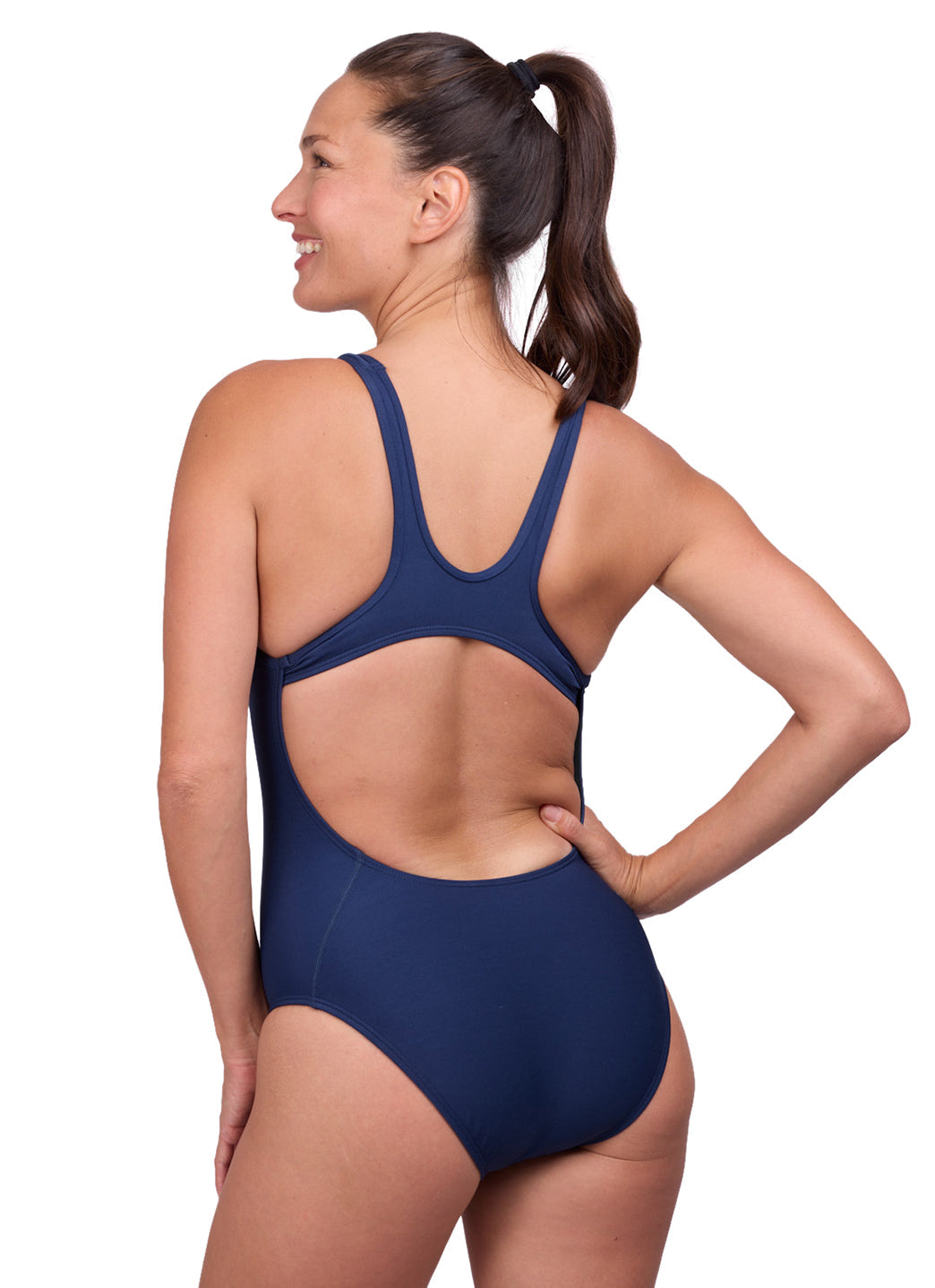 JOLYN Women's Betty Solid One Piece Swimsuit