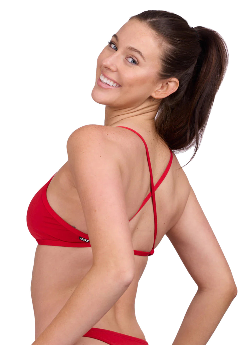 JOLYN Women's Natalie Solid Bikini Top