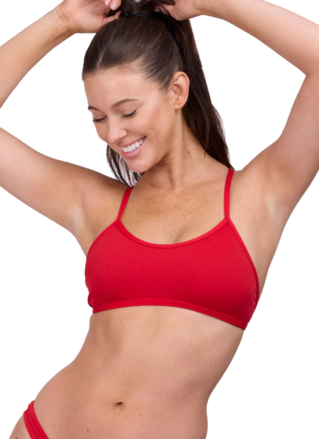 JOLYN Women's Natalie Solid Bikini Top