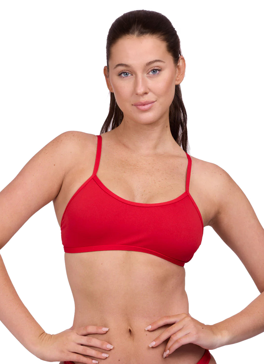 JOLYN Women's Natalie Solid Bikini Top