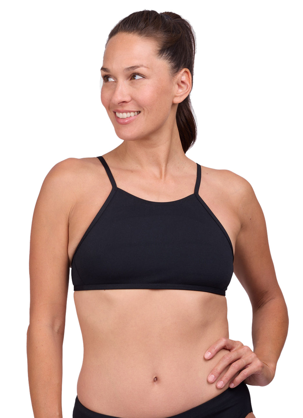 JOLYN Women's Ruth Solid Bikini Top