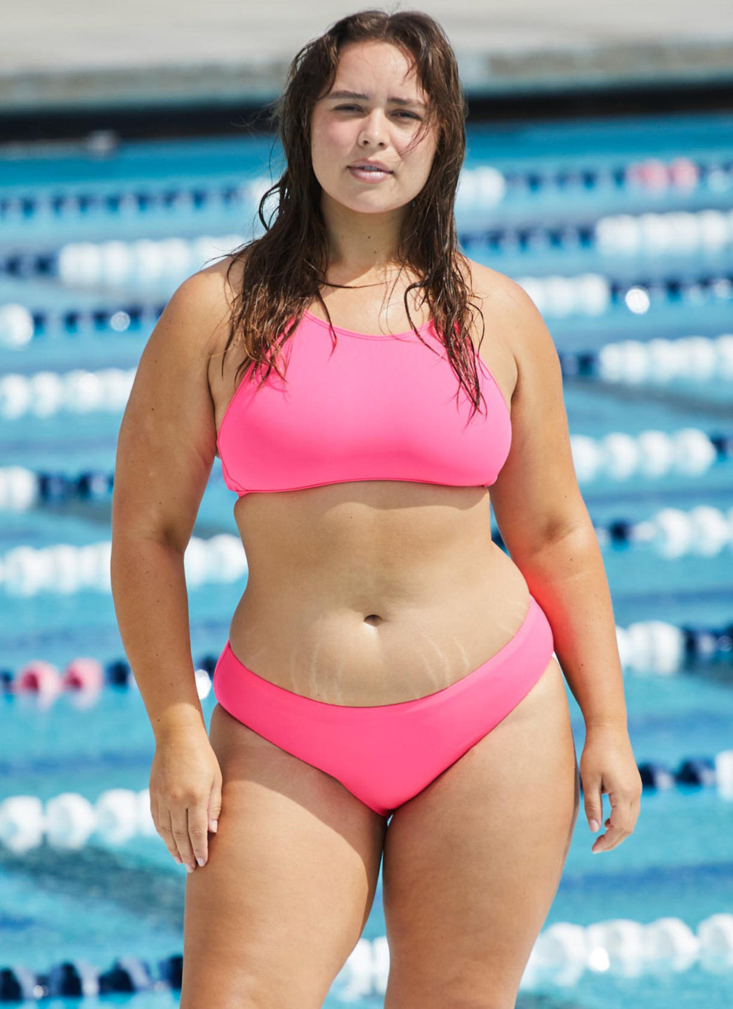 JOLYN Women's Ruth Solid Bikini Top