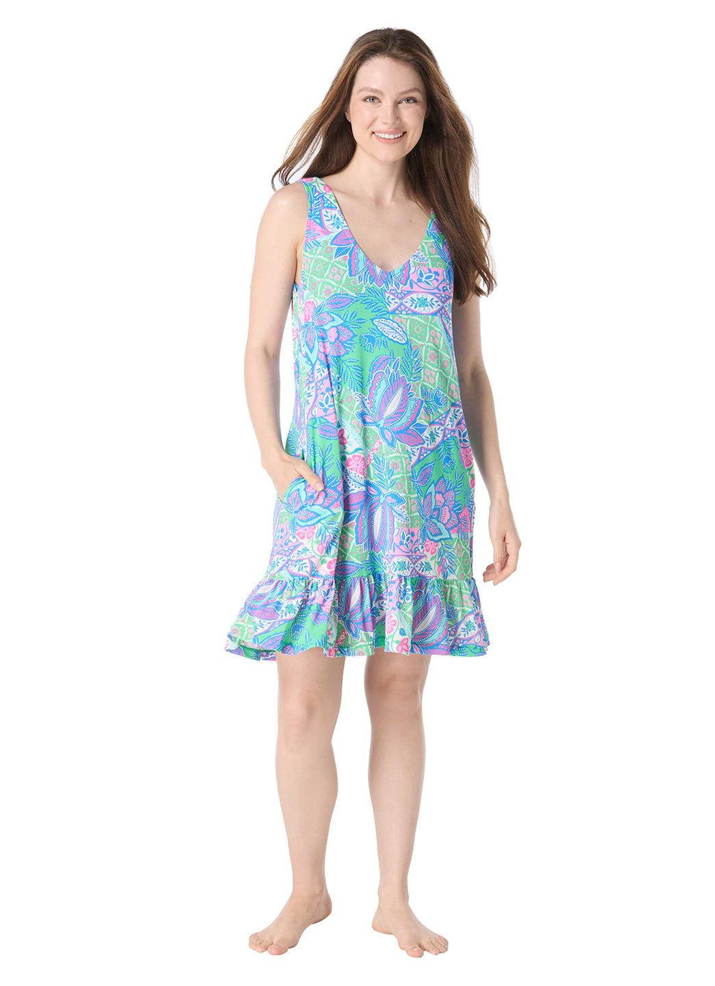 Beach House Women's Estate Mosaic Anna Sleeveless Cover Up Dress