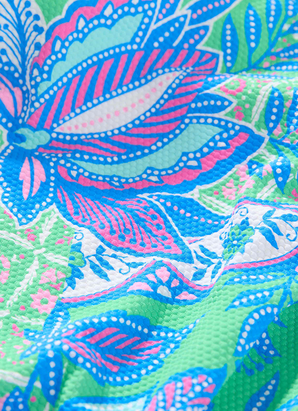 Beach House Women's Estate Mosaic Pique Erinna Racerback Zip Tankini Top