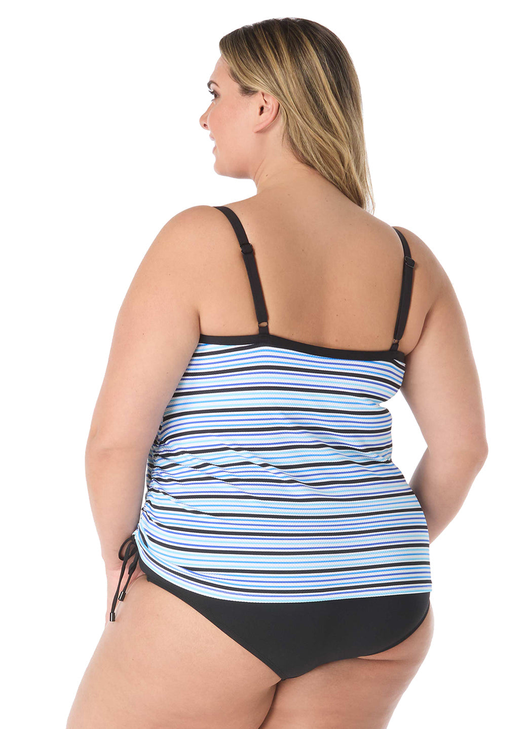 Beach House Women's Plus Size Resort Stripe Pique Bridget Tankini Top