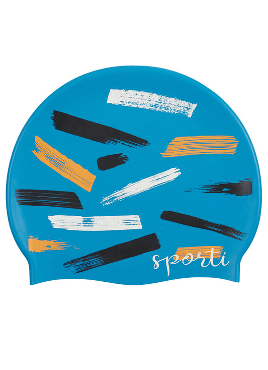 Sporti Paint Splash Silicone Swim Cap