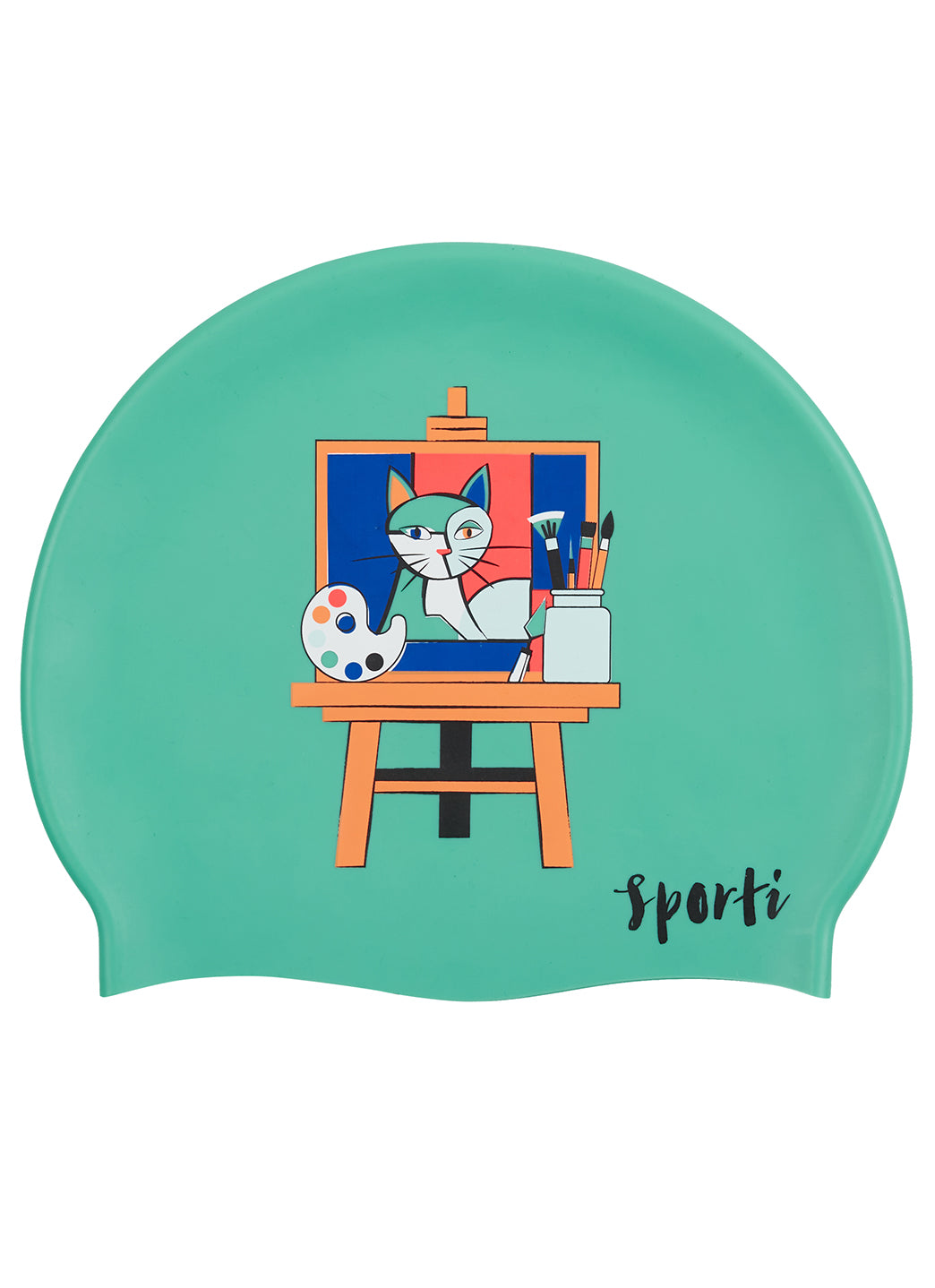 Sporti Cubist Whiskers Silicone Swim Cap