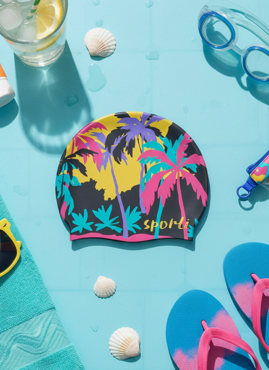 Sporti Tahitian Dream Silicone Swim Cap