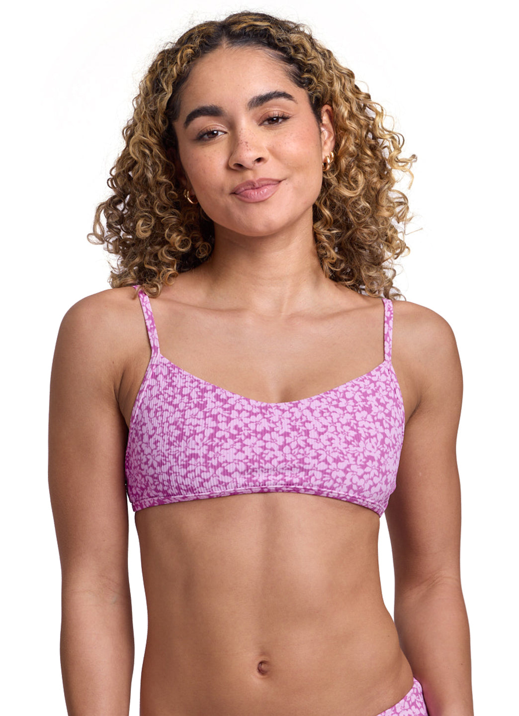 JOLYN Women's Calypso Hikari Rib Bikini Top