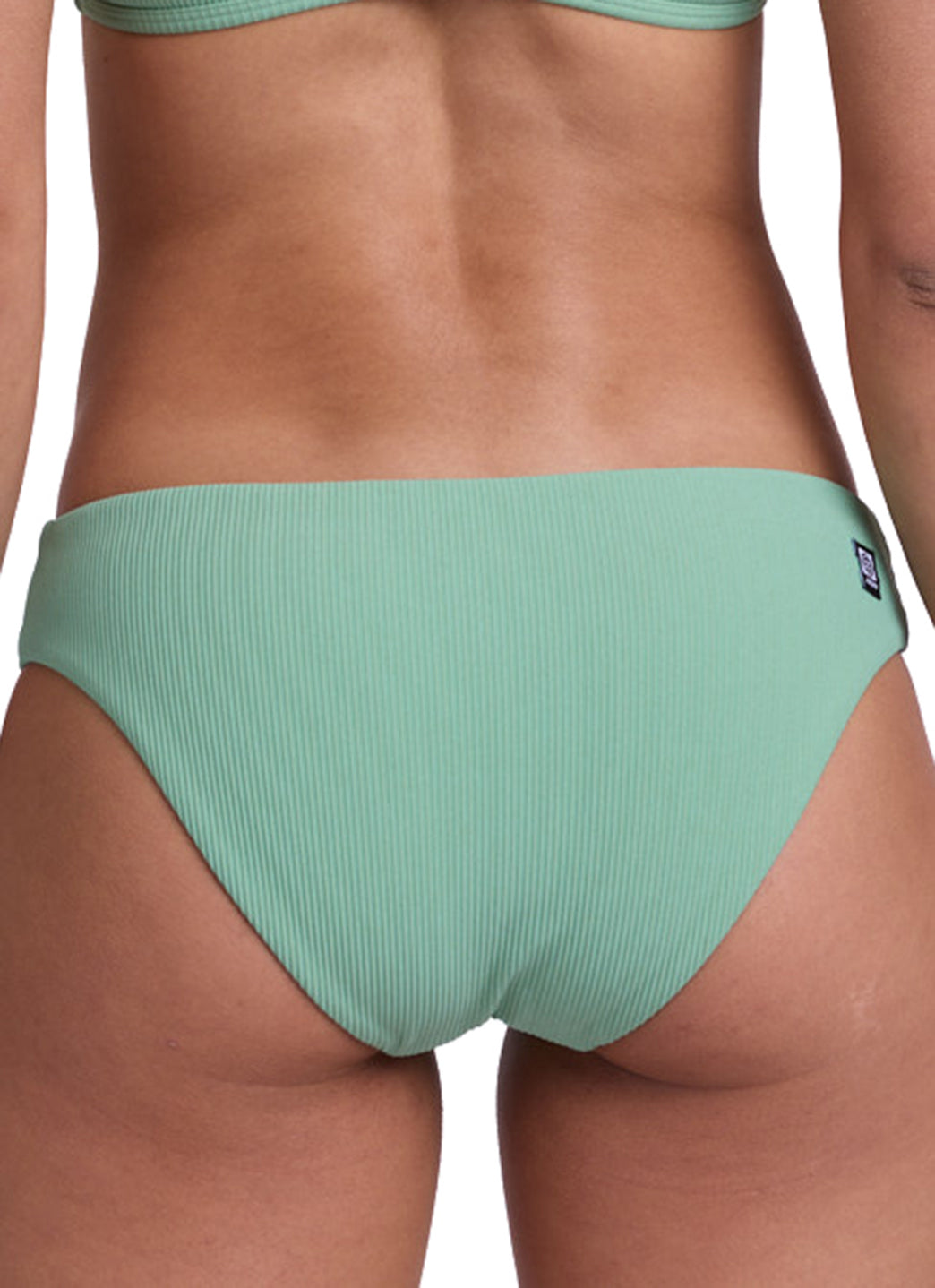 JOLYN Women's Solid Valle Rib Moderate Bikini Bottom