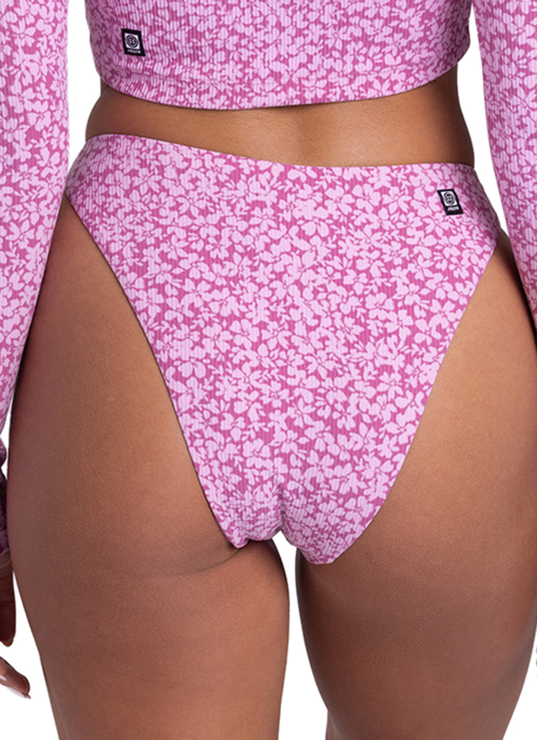 JOLYN Women's Calypso Kelia Rib Cheeky Bikini Bottom