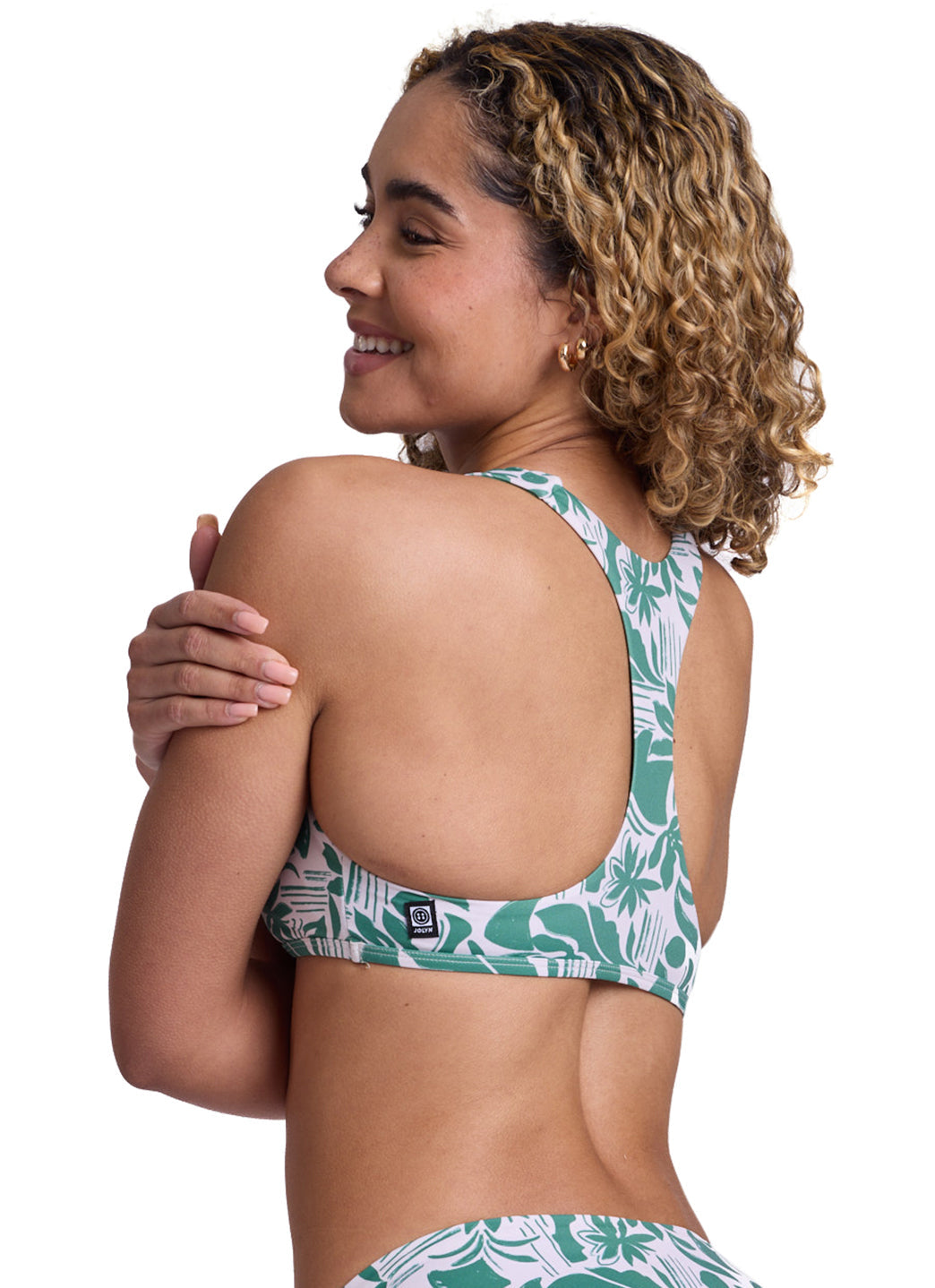 JOLYN Women's Vista Aster Racerback Bikini Top