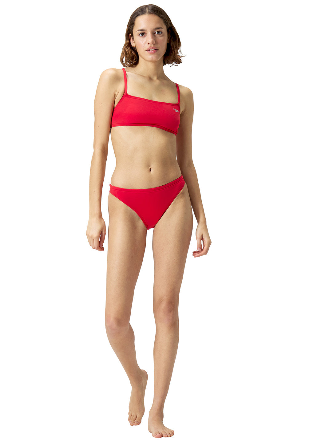 Speedo Women's Solid Strappy Bikini Top