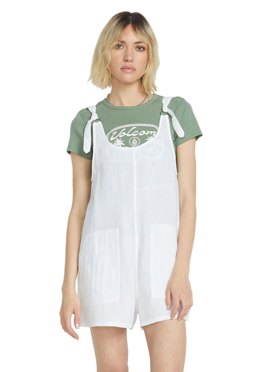 Volcom Women's Solid Lil Tie Strap Romper
