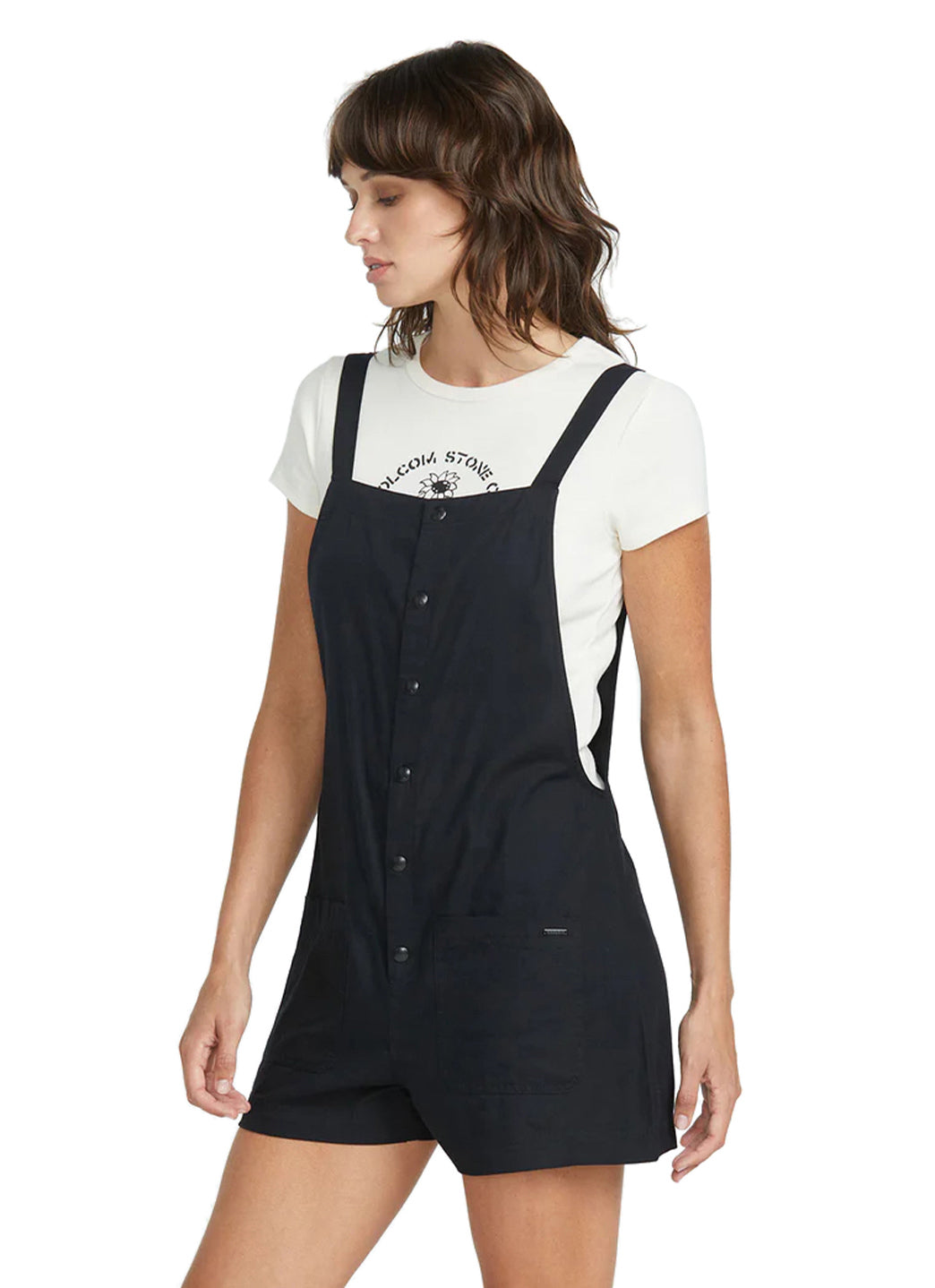 Volcom Women's Solid Stone Strut Romper