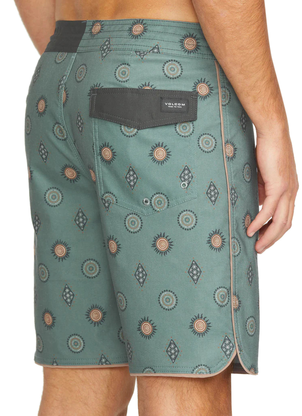 Volcom Men's Print Mister Fib Scallop Stoney 19" Board Shorts