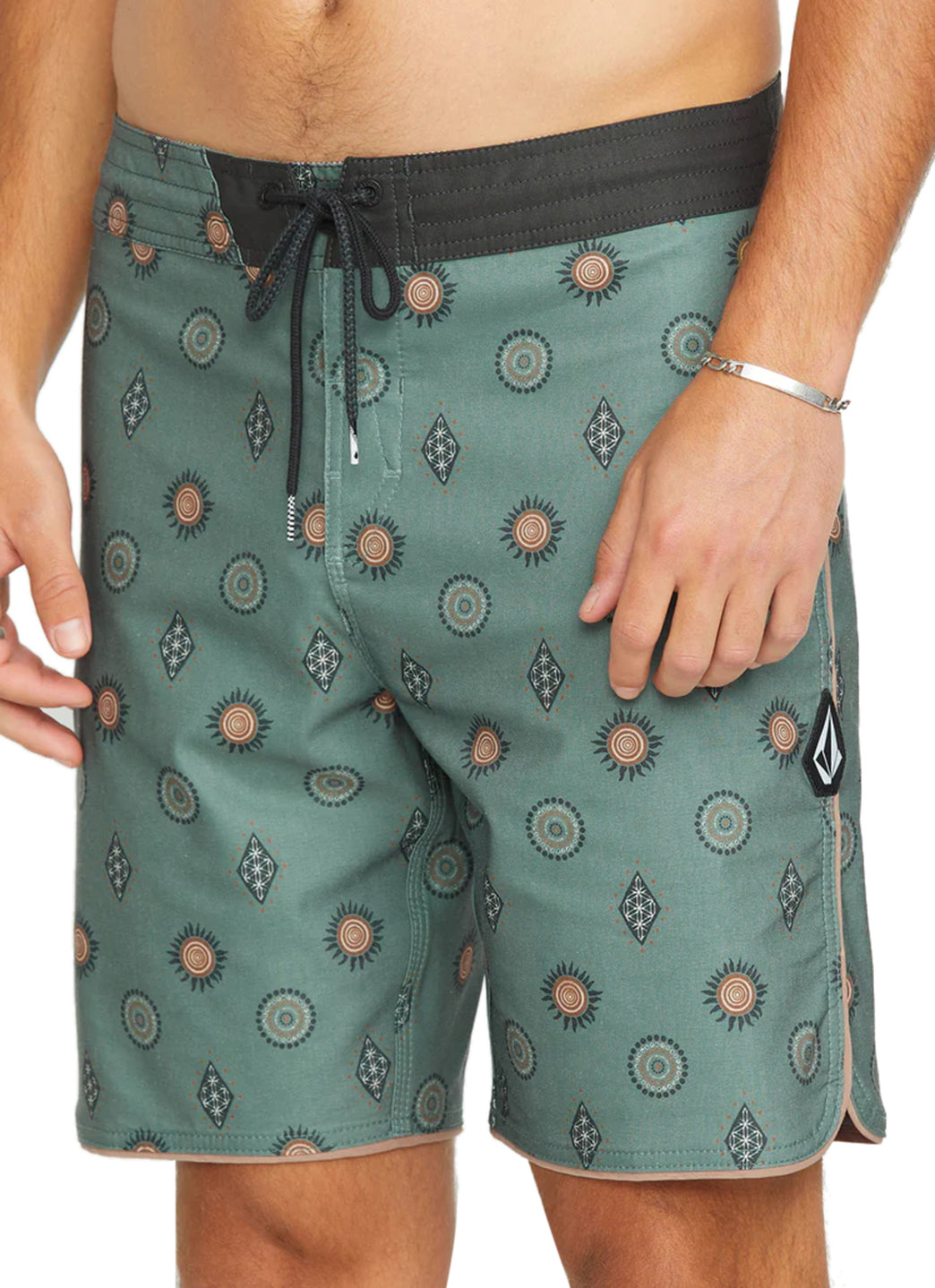 Volcom Men's Print Mister Fib Scallop Stoney 19" Board Shorts