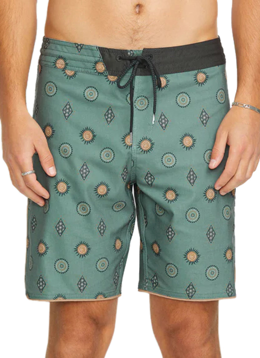 Volcom Men's Print Mister Fib Scallop Stoney 19" Board Shorts