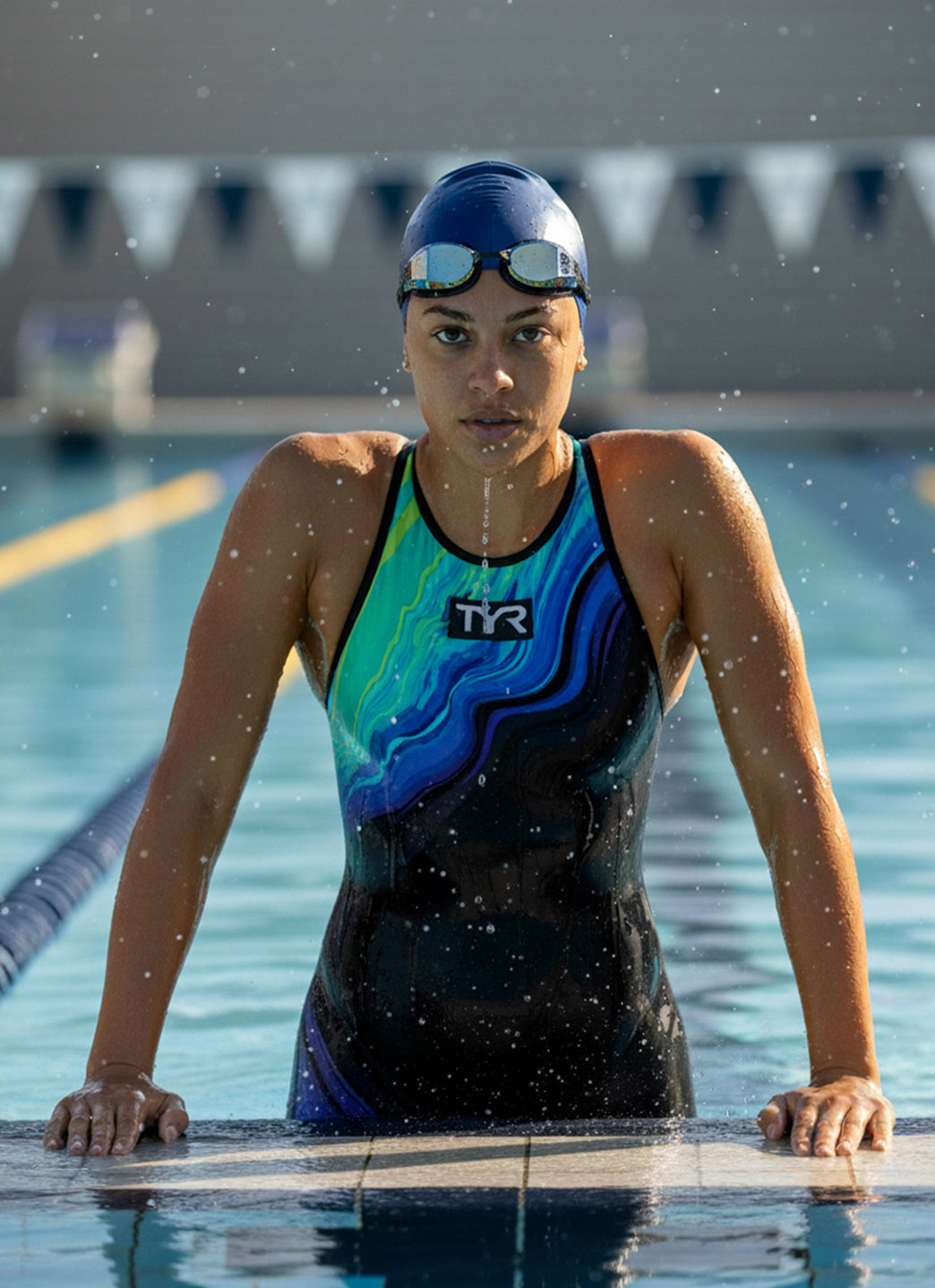 TYR Women's Venzo Volconyx Open Back Tech Suit Swimsuit