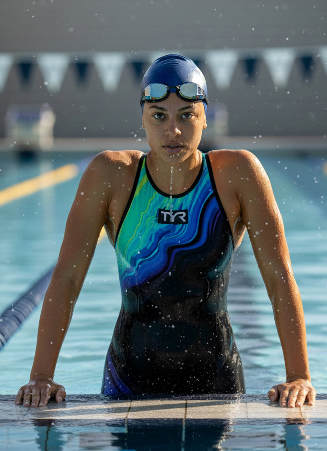 TYR Women's Venzo Volconyx Open Back Tech Suit Swimsuit