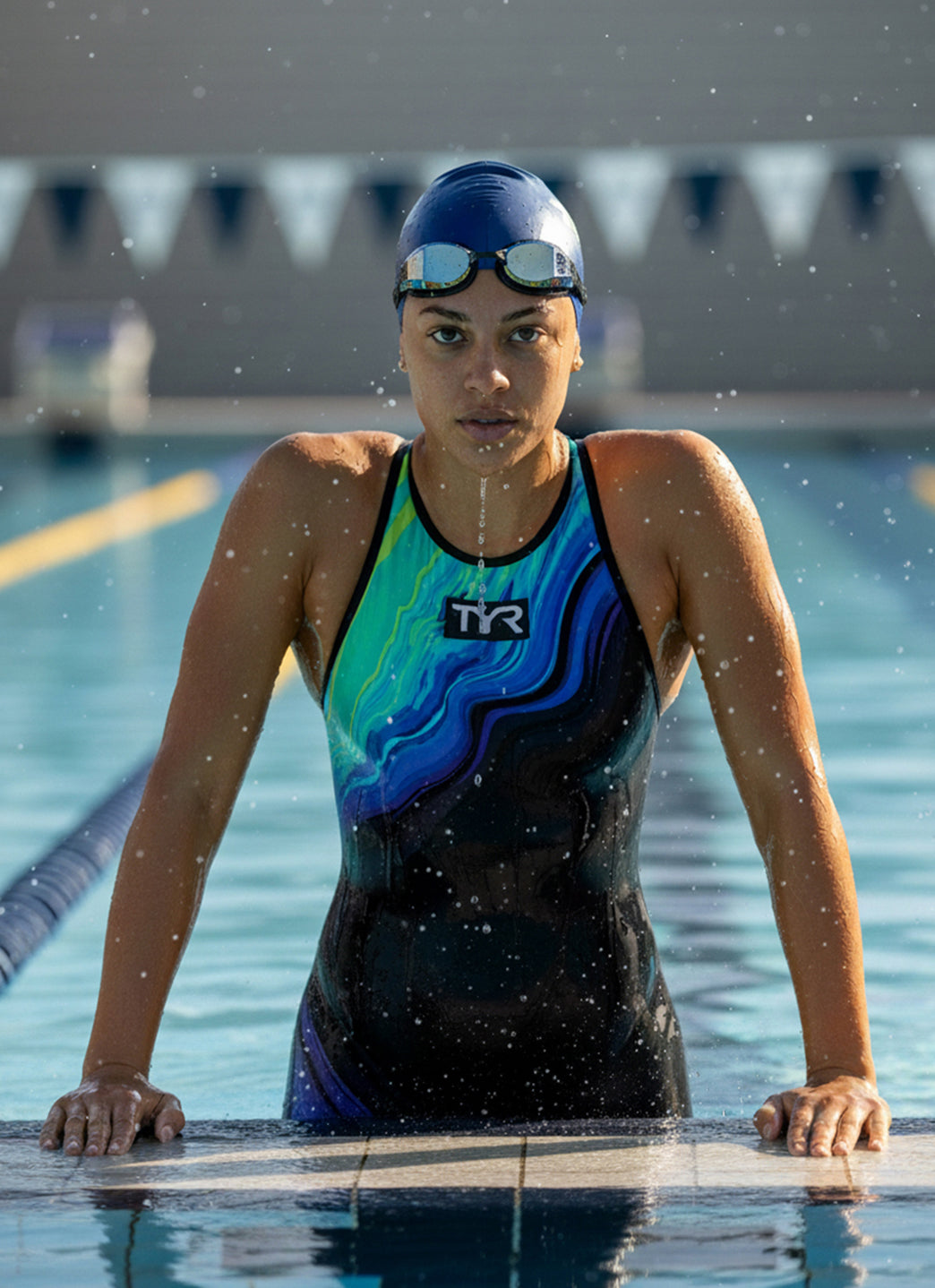 TYR Women's Venzo Volconyx Open Back Tech Suit Swimsuit