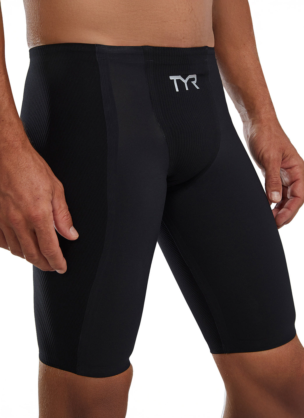 TYR Men's Solid Shockwave High Waist Jammer Tech Suit Swimsuit