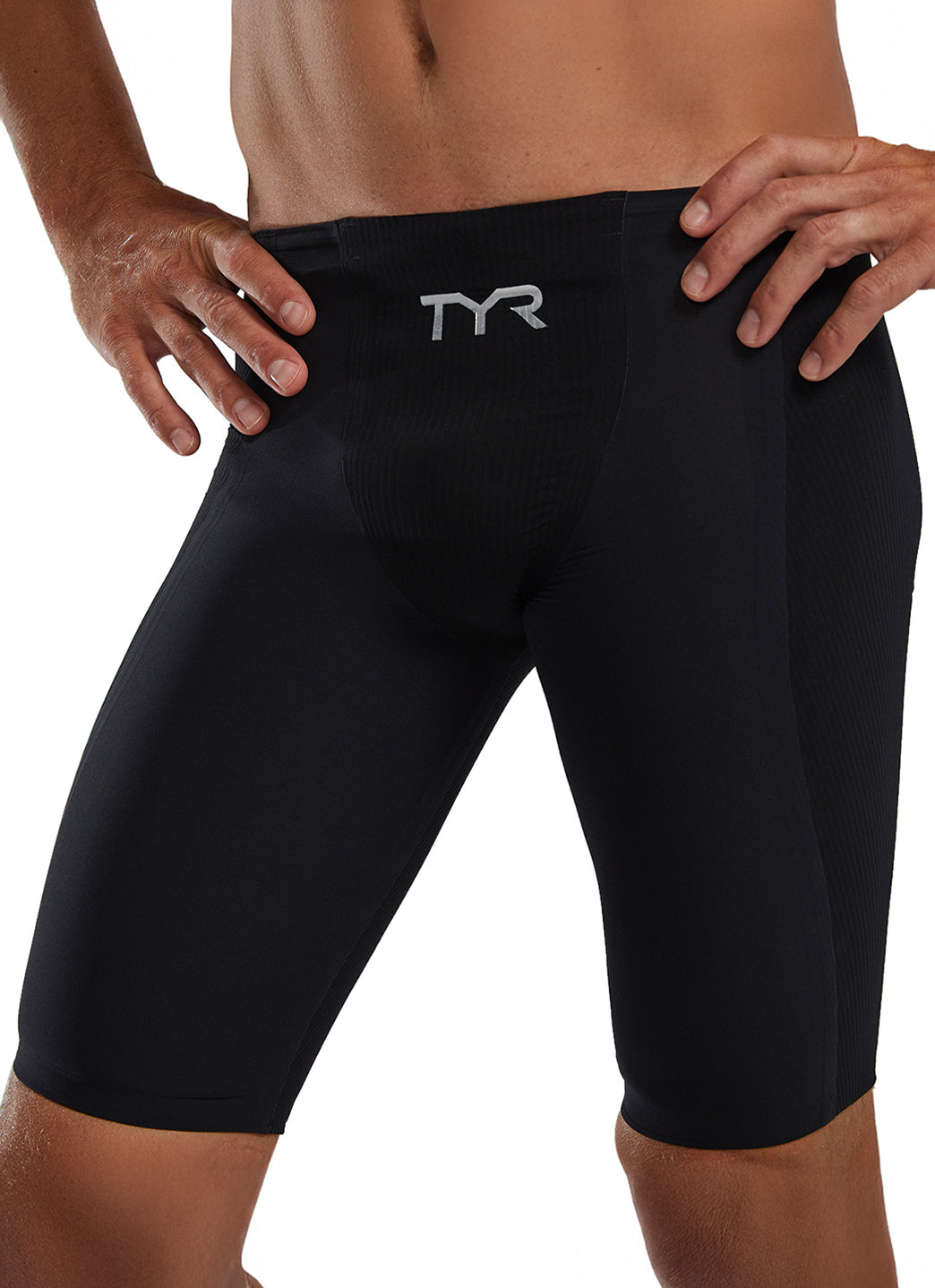 TYR Men's Solid Shockwave High Waist Jammer Tech Suit Swimsuit