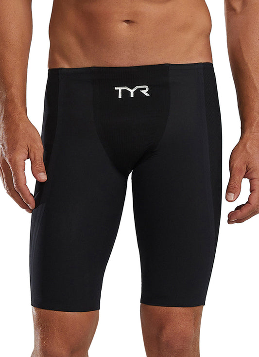 TYR Men's Solid Shockwave High Waist Jammer Tech Suit Swimsuit