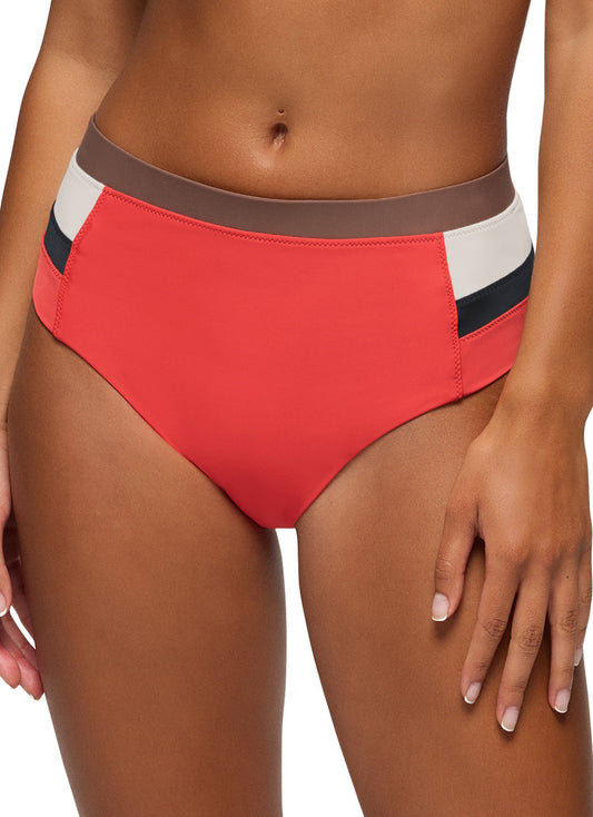 prAna Women's Color Block Baja Bound High Rise Bikini Bottom
