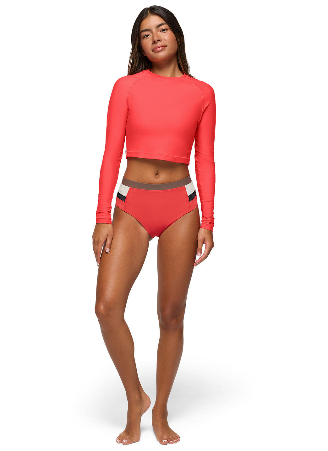 prAna Women's Color Block Baja Bound High Rise Bikini Bottom