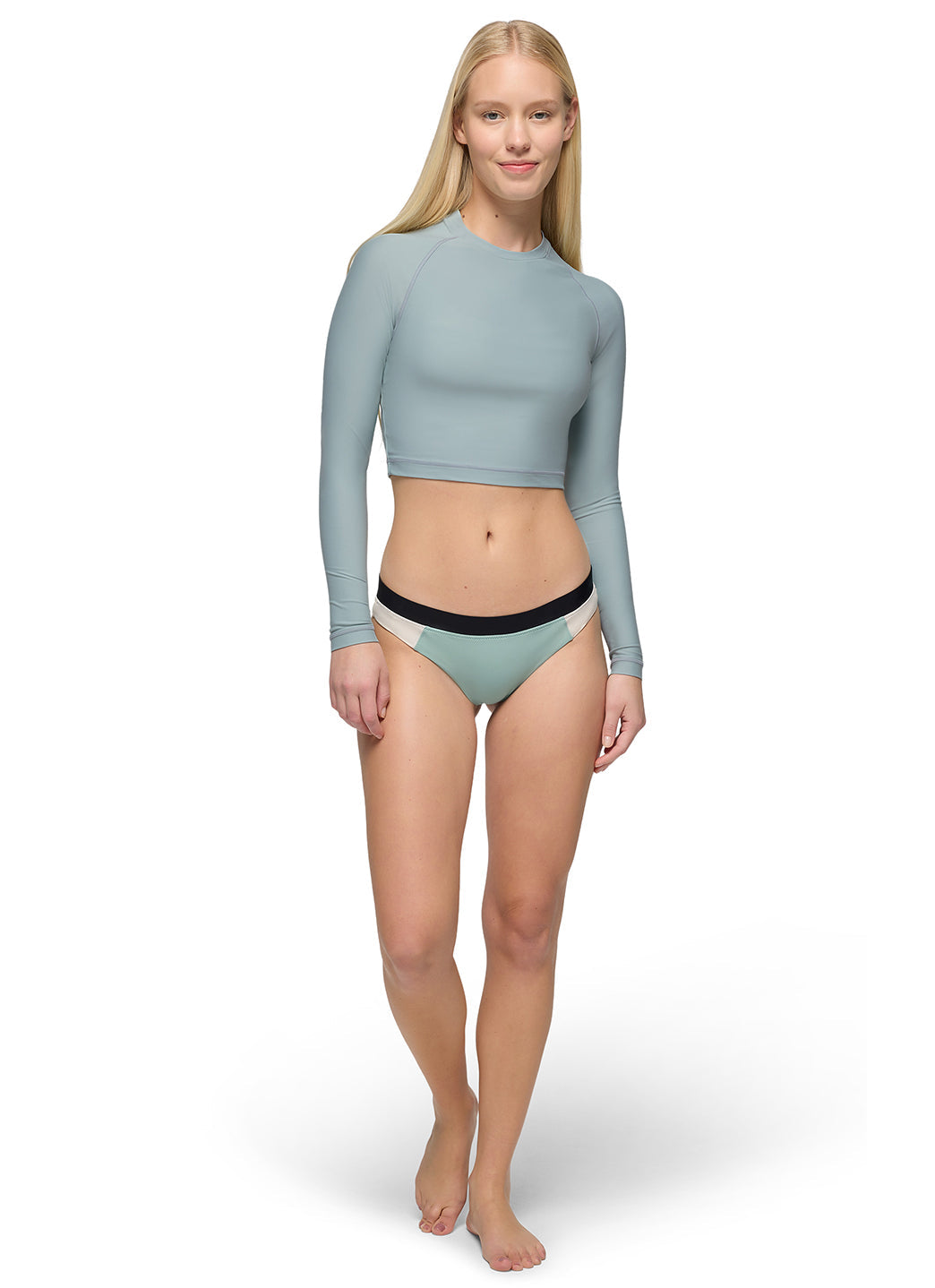 prAna Women's Color Block Baja Bound Cheeky Bikini Bottom