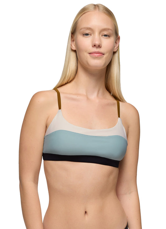 prAna Women's Color Block Baja Bound Adjustable Bikini Top