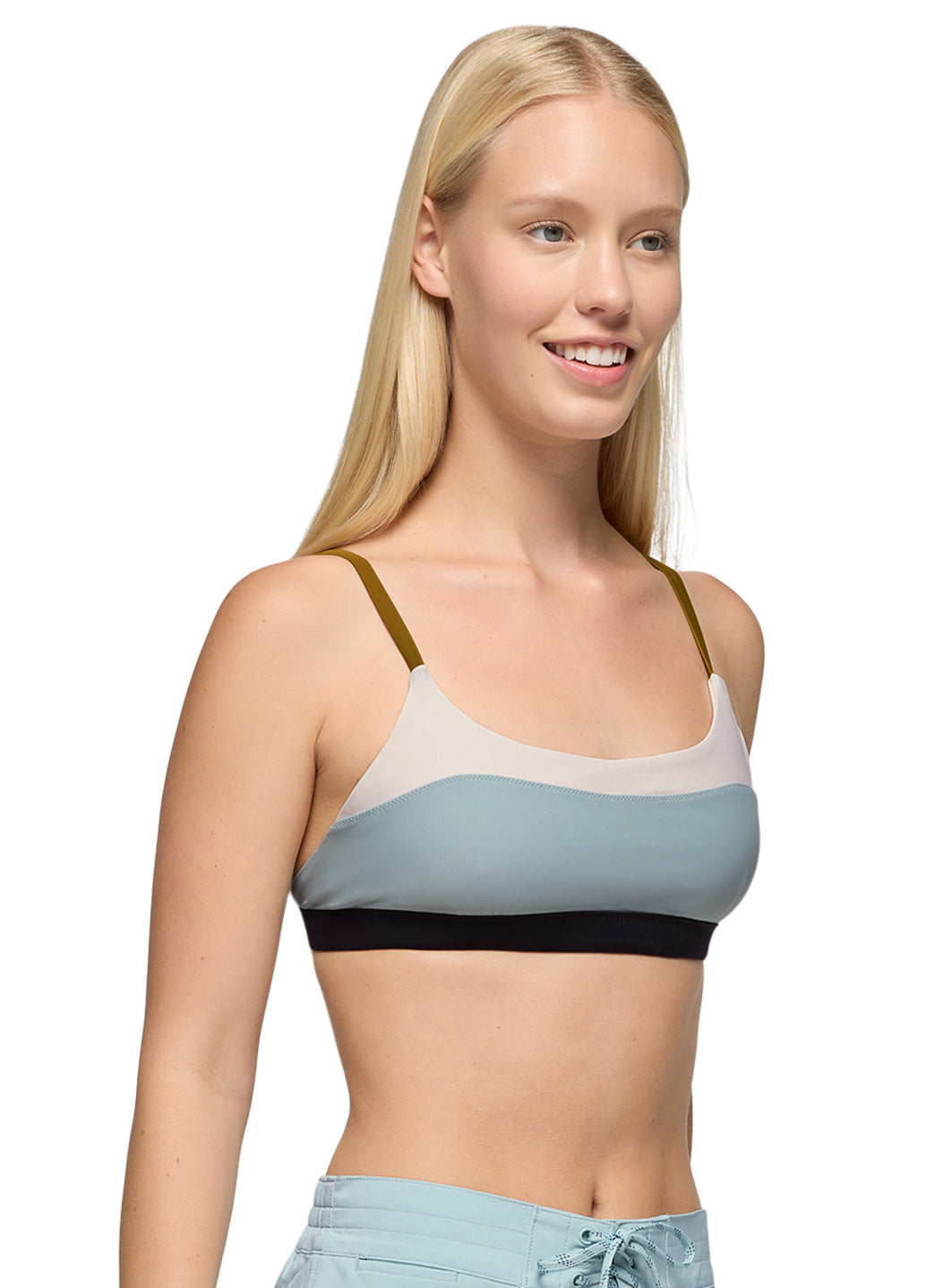 prAna Women's Color Block Baja Bound Adjustable Bikini Top
