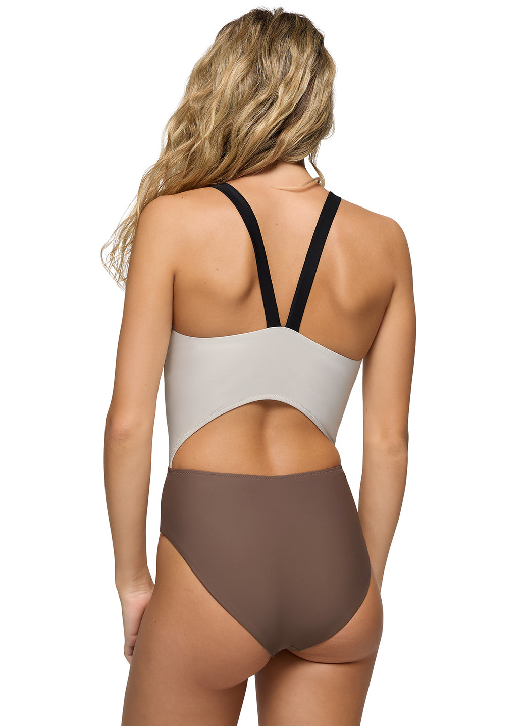 prAna Women's Color Block Baja Bound Cutout One Piece Swimsuit